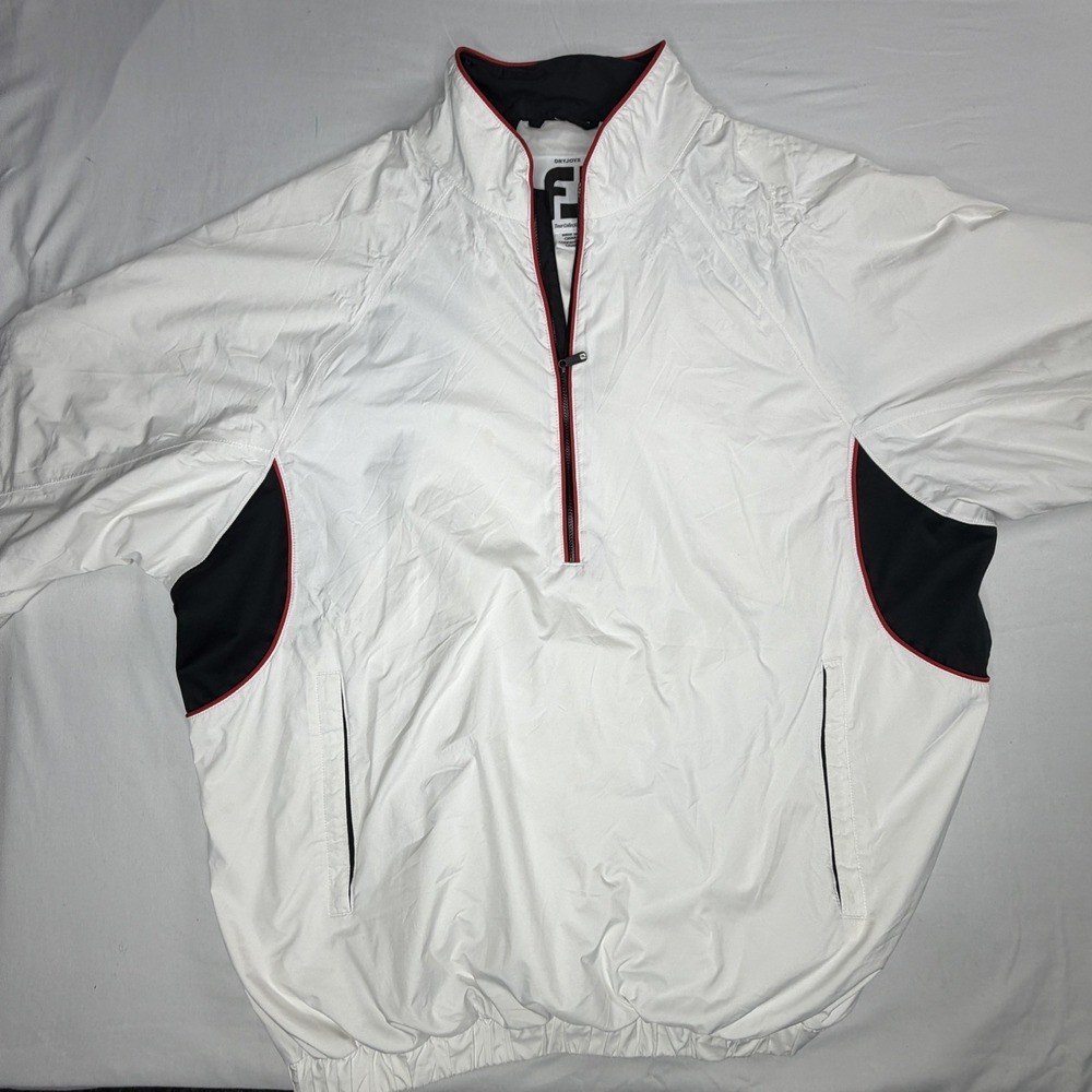Footjoy Dryjoys Tour Collection Mens Lg Golf 1/2 Zip Short Sleeve Jacket